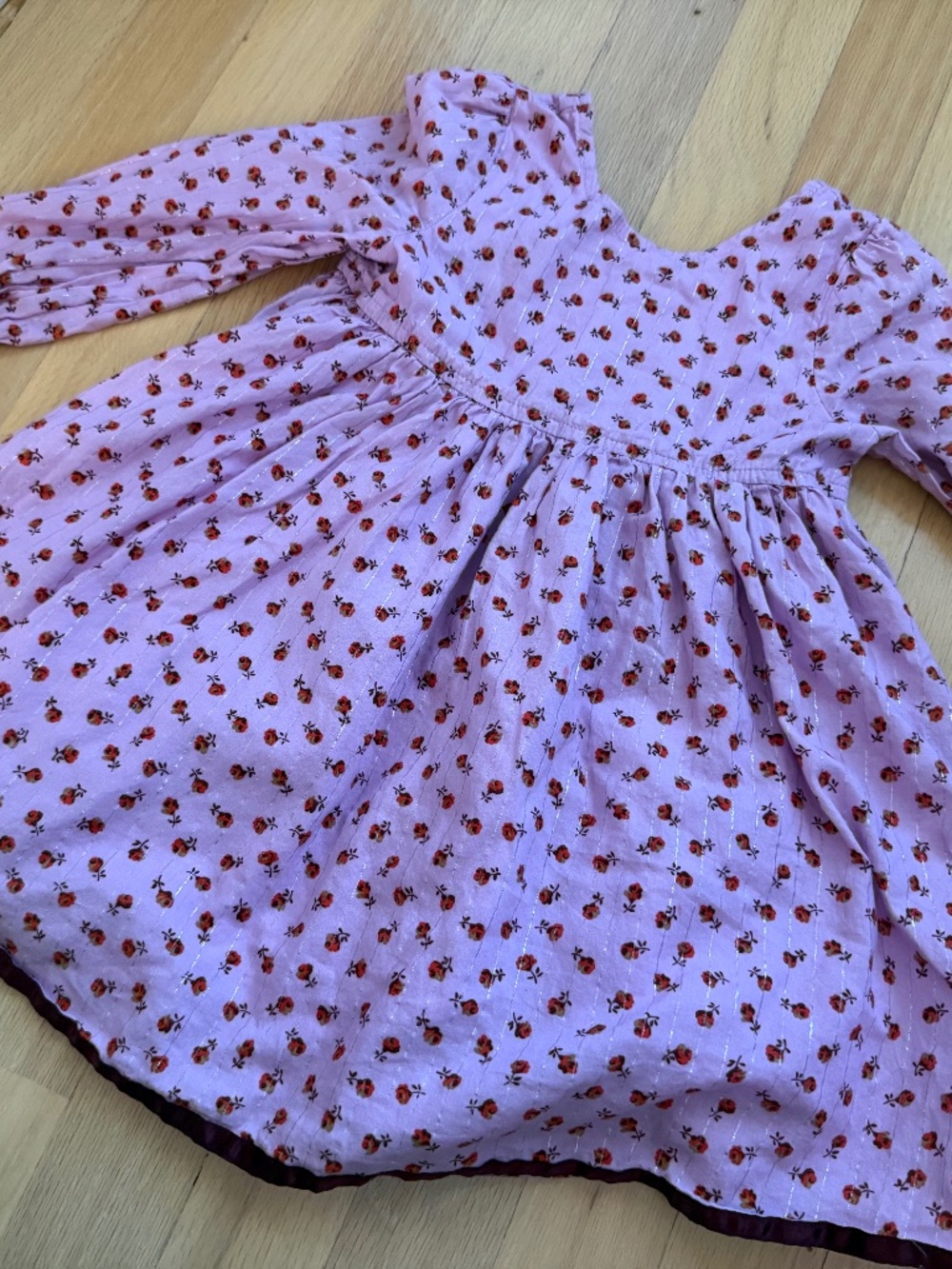 Pink Chicken Amma Dress Lavender Tiny Roses